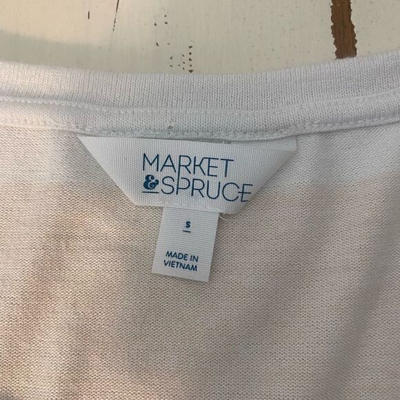 Market & Spruce Striped Asymmetric Long sleeve top - Picture 6 of 9